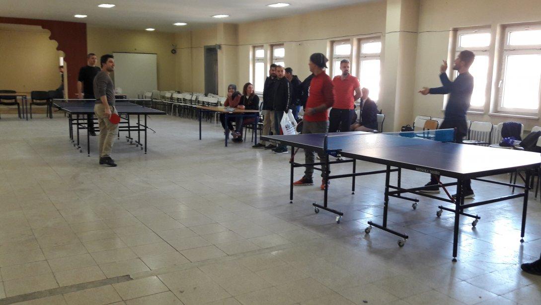 24 Kasım Öğretmenler Günü Kapsamında Öğretmenler Arasında Masa Tenisi Turnuvası Yapıldı
